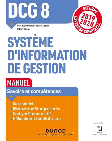 DCG 8 Système d'information - Fiches de révision - Réforme 2019-2020: Réforme Expertise comptable 2019-2020 (2019-2020)